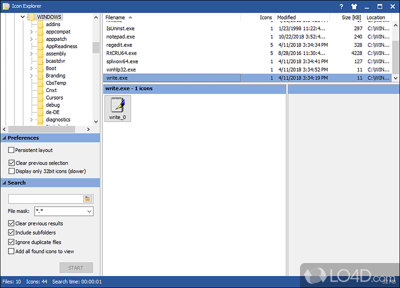No installation required - Screenshot of Icon Explorer