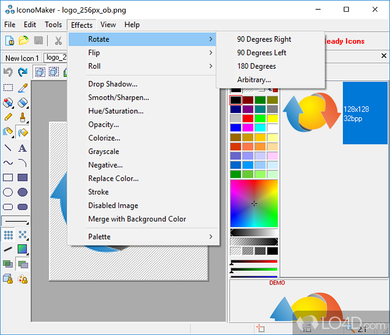 Create smooth multi-resolution icons for Windows - Screenshot of IconoMaker
