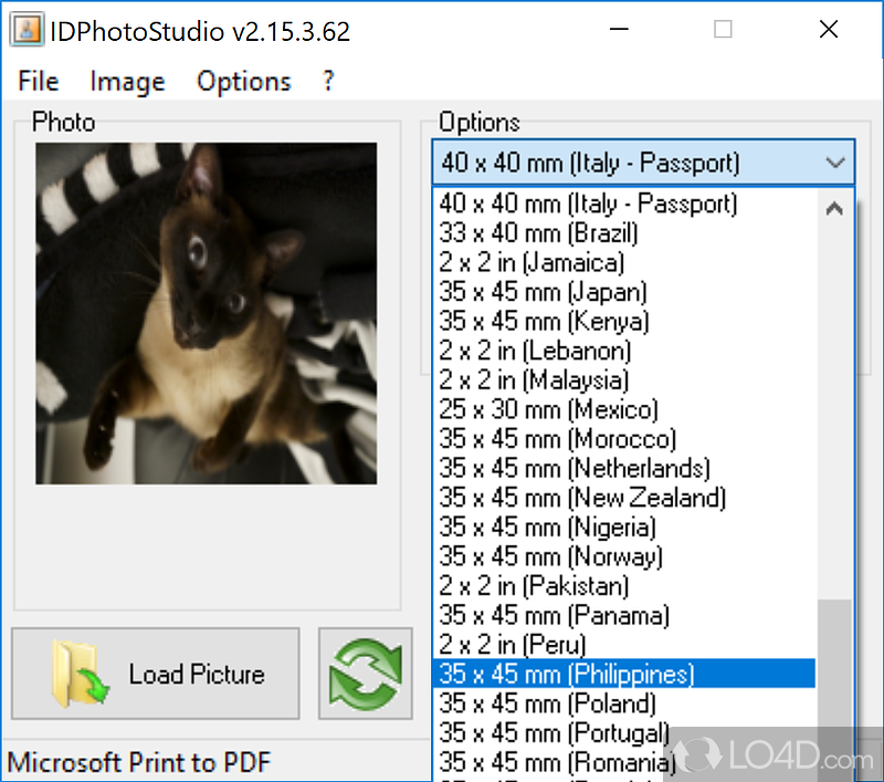 Photo ID printer which supports creation of ID cards - Screenshot of IDPhotoStudio