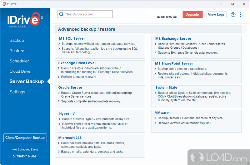 IDrive Classic: Preferences - Screenshot of IDrive Classic