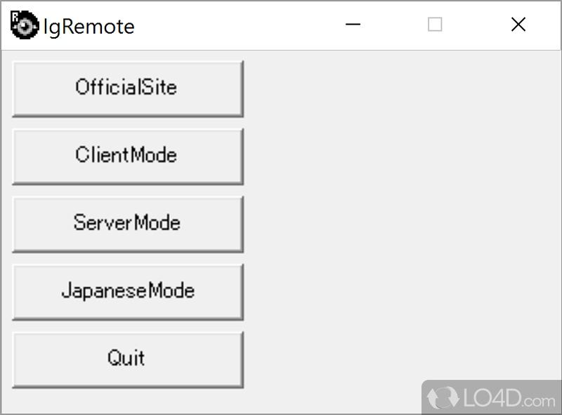 No installation required - Screenshot of IgRemote