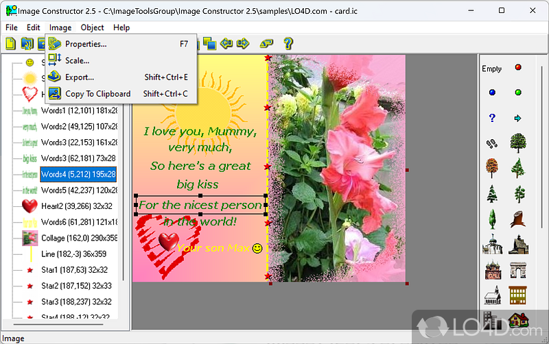 A great tool for occasional users - Screenshot of Image Constructor