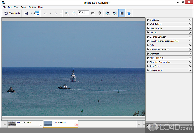 Provides full support for Sony RAW image formats - Screenshot of Image Data Converter