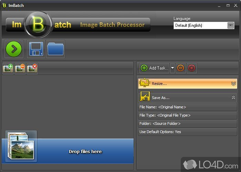 Process batches of images in one go - Screenshot of ImBatch