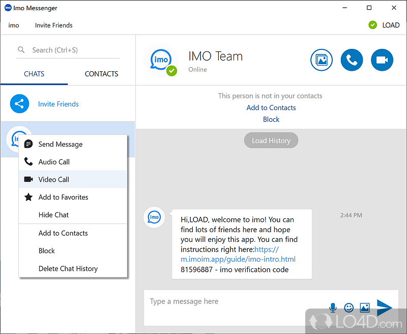 Easy to install and just as easy to configure - Screenshot of Imo Messenger