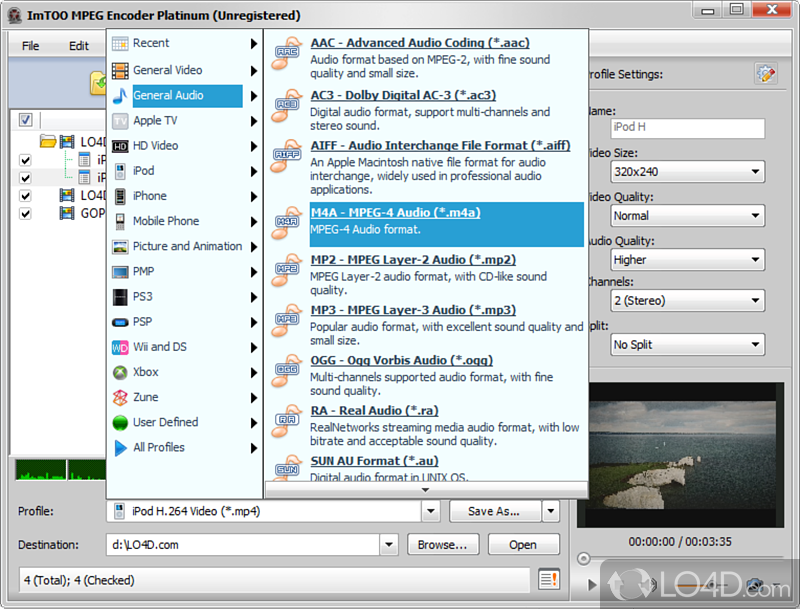 ImTOO MPEG Encoder Platinum screenshot