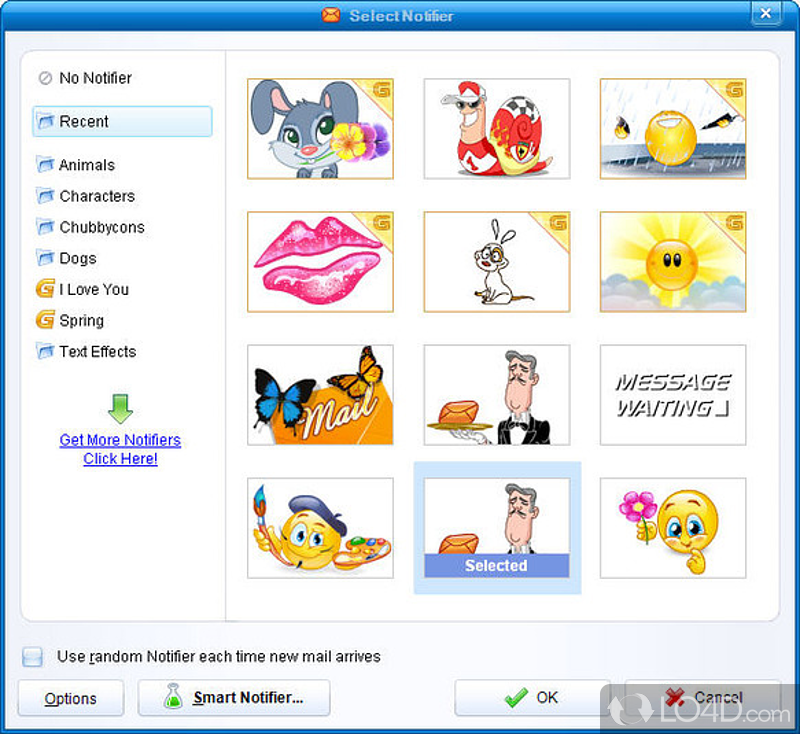 Support for multiple accounts, POP and IMAP protocols - Screenshot of IncrediMail 2