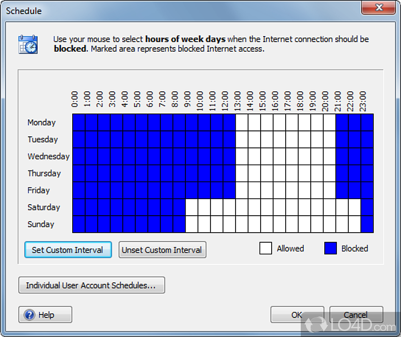 Restrict Internet access easily - Screenshot of iNet Protector