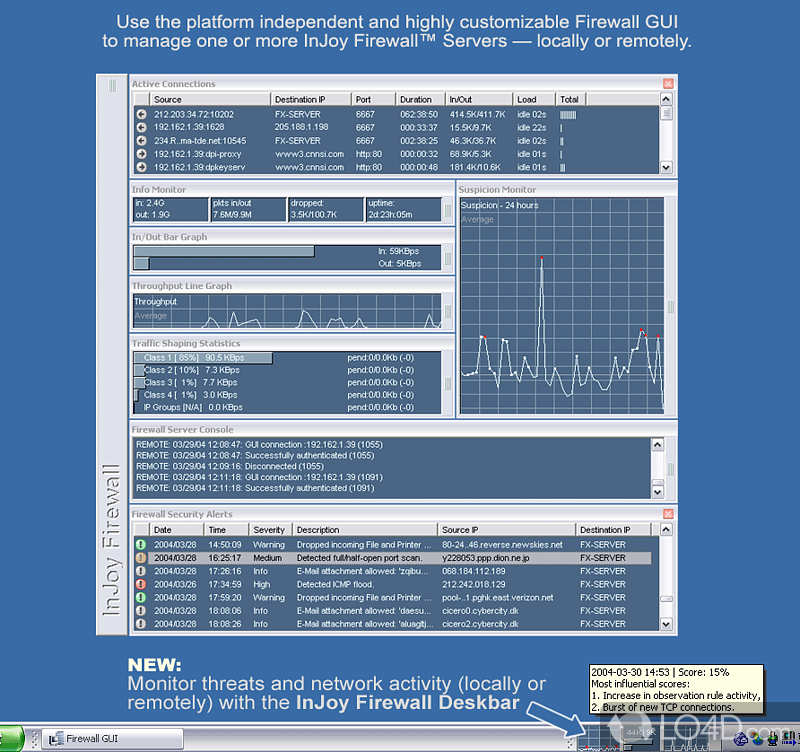 All-in-one Deep Packet Inspection Firewall/VPN with Multi-Platform Support - Screenshot of InJoy Firewall