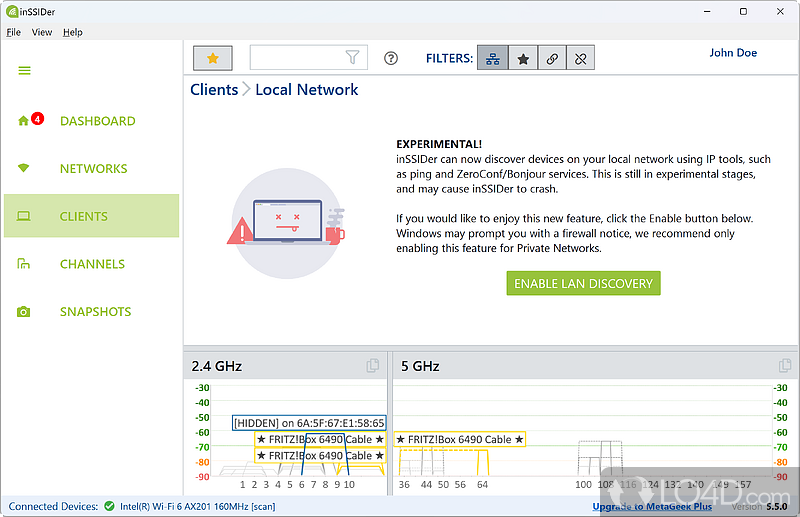 A Diagnostic Tool For Your Wi-Fi Network - Screenshot of InSSIDer Office