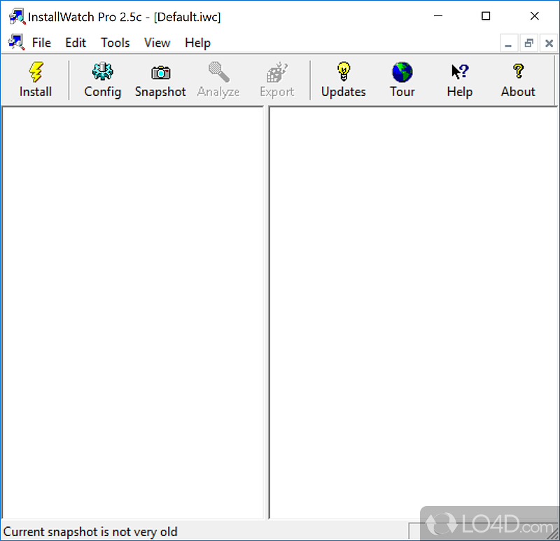 InstallWatch Pro: User interface - Screenshot of InstallWatch Pro