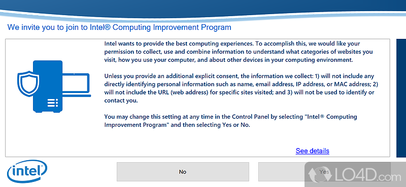 Comes with manual search and include older versions - Screenshot of Intel Driver & Support Assistant