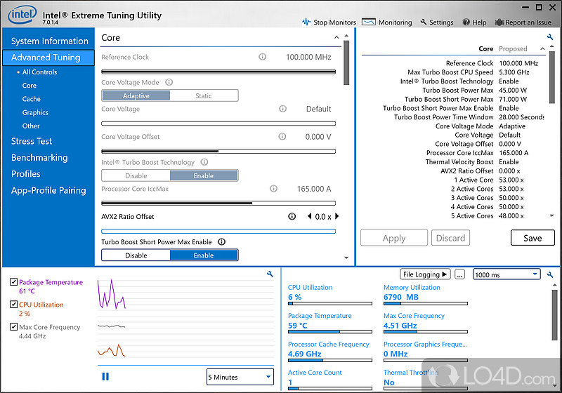 Intel Extreme Tuning Utility 7.12.0.29 download the new for windows