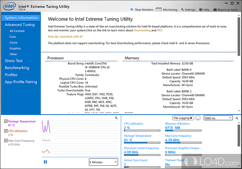 free for mac download Intel Extreme Tuning Utility 7.12.0.29