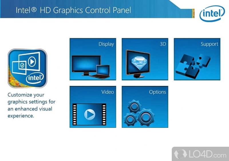 Manage the graphic card - Screenshot of Intel HD Graphics Driver