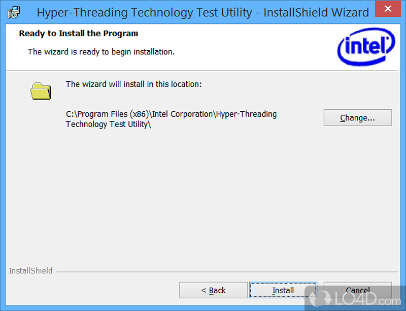 Pentium 4 processor tester for hyper-threading - Screenshot of Intel Hyper-Threading Test Utility