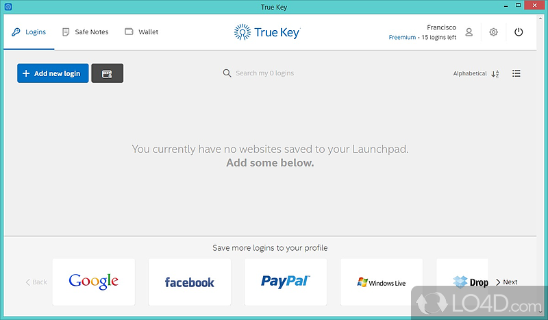 True Key: Easy to install - Screenshot of True Key