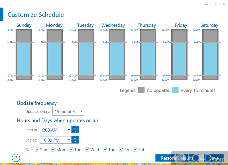 Intel Smart Connect Technology: User interface - Screenshot of Intel Smart Connect Technology