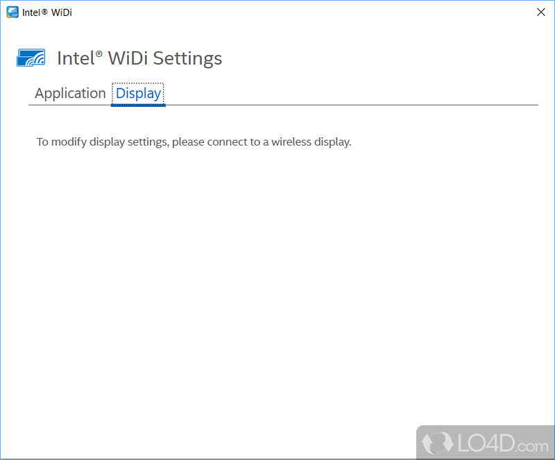 Easily software to share your media content from your PC or laptop - Screenshot of Intel WiDi