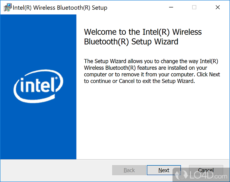 Enable the internet - Screenshot of Intel Wireless Bluetooth