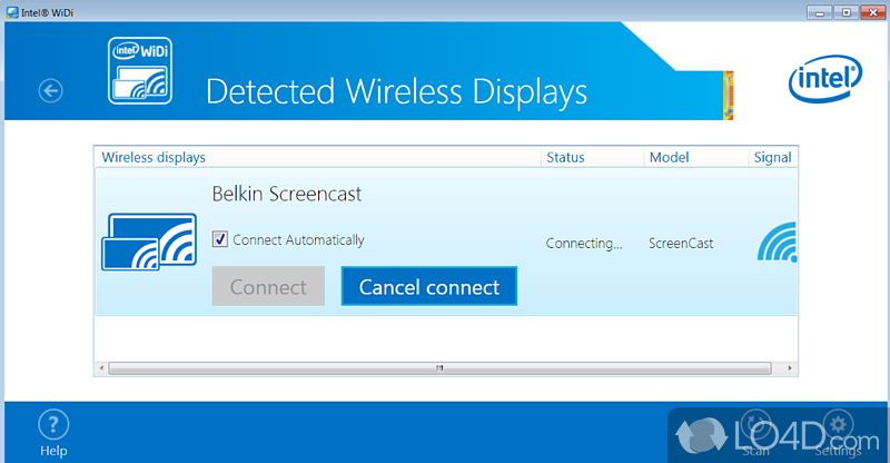 Enjoying the big screen - Screenshot of Intel Wireless Display