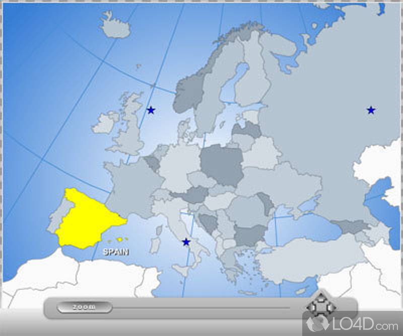 Flash Map of Europe - Screenshot of Interactive Flash Map of Europe