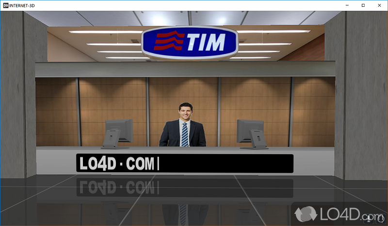 Browse the web with a 3D visualization of web pages - Screenshot of INTERNET-3D