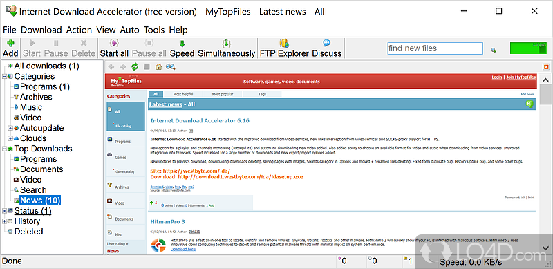 Internet Download Accelerator screenshot