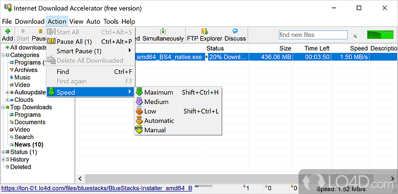 Internet Download Accelerator: Ida - Screenshot of Internet Download Accelerator