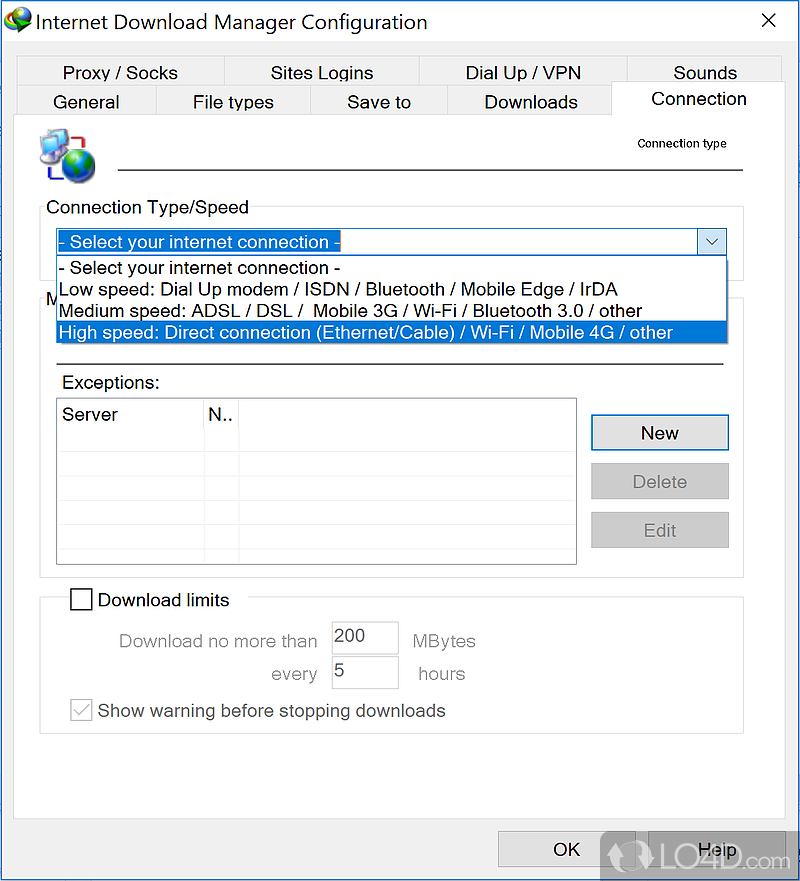 Reuses available server connections - Screenshot of Internet Download Manager