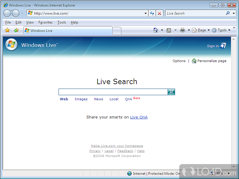 Internet Explorer 7.0: Ie7 - Screenshot of Internet Explorer 7.0