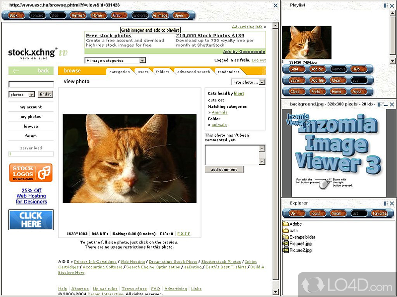 Image viewer that is fast with smooth zoom and image preloading - Screenshot of Inzomia Viewer