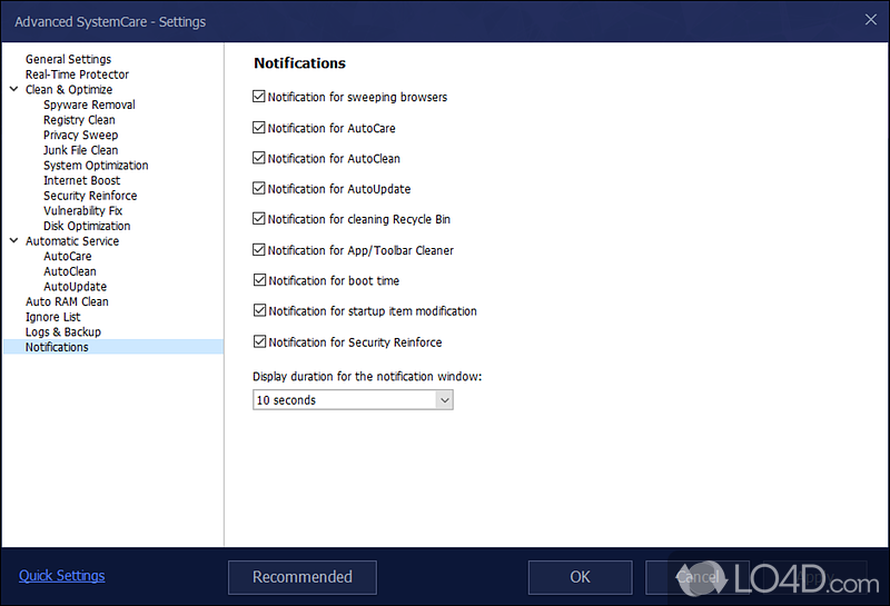 Advanced SystemCare: User interface - Screenshot of Advanced SystemCare