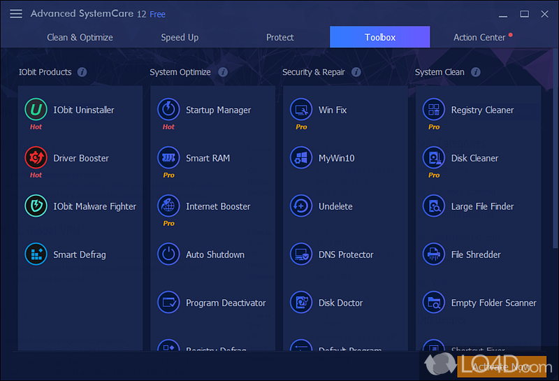 The Program Deactivator - Screenshot of Advanced SystemCare