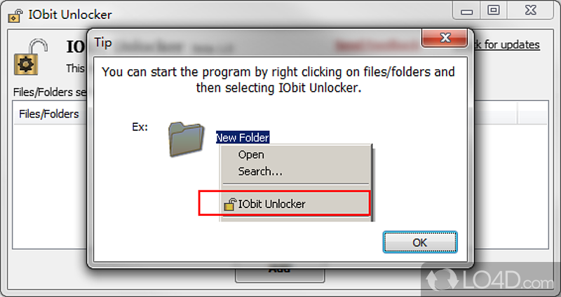 Remove any file you want without Windows restricting you for no apparent reasons by simply unlocking the desired files - Screenshot of IObit Unlocker