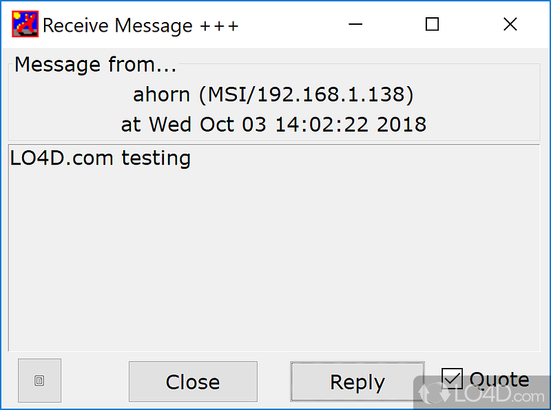 Efficient messaging client that lives within your computer's tray - Screenshot of IP Messenger