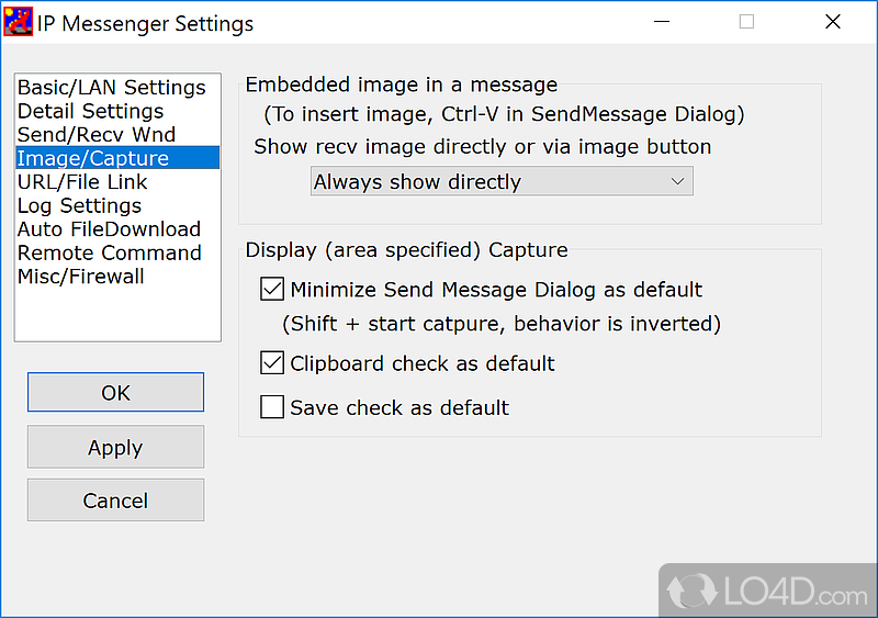 Free LAN messenger - Screenshot of IP Messenger