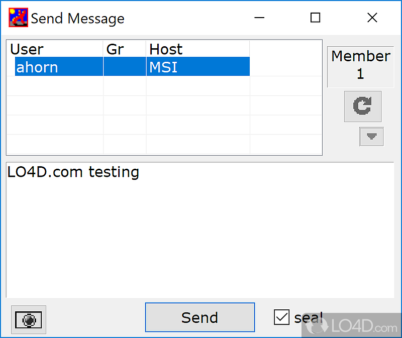 Communicate with colleagues or friends in network, exchange files and screenshots - Screenshot of IP Messenger