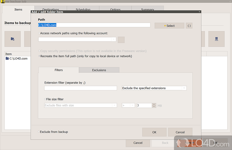 Iperius Backup: Added convenience - Screenshot of Iperius Backup