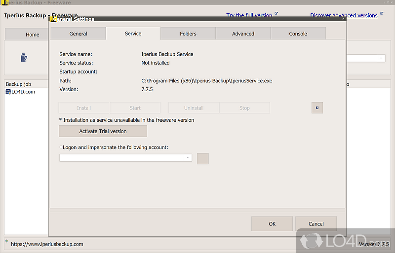 All-in-one solution - Screenshot of Iperius Backup