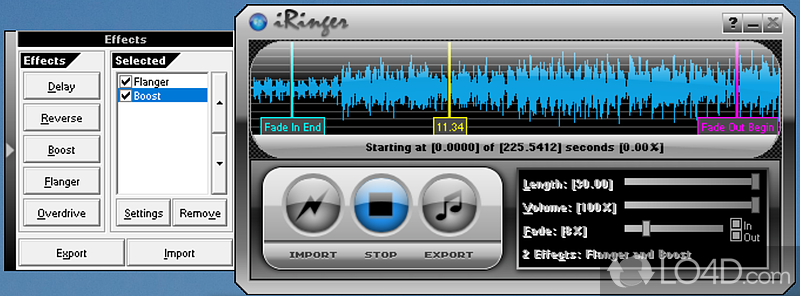 Ringtone creating programs - Screenshot of iRinger