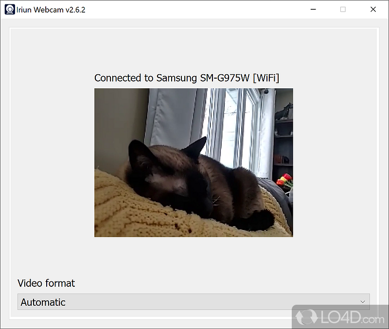 Use phone camera as a webcam in order to have access to a better - Screenshot of Iriun Webcam