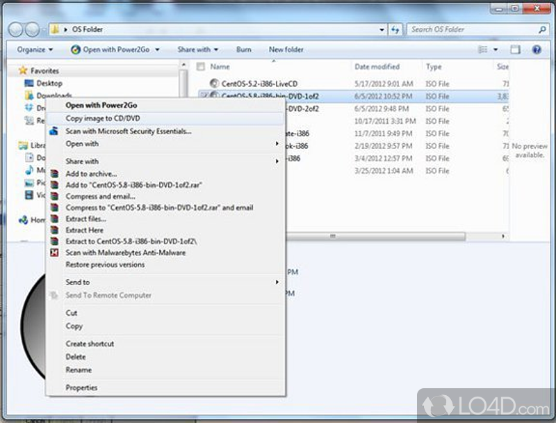 Burn CD and DVD images, copy disks and make images of the existing data - Screenshot of ISO Recorder