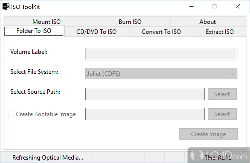 ISO tool for creating ISO images to mount or burn - Screenshot of ISO Toolkit