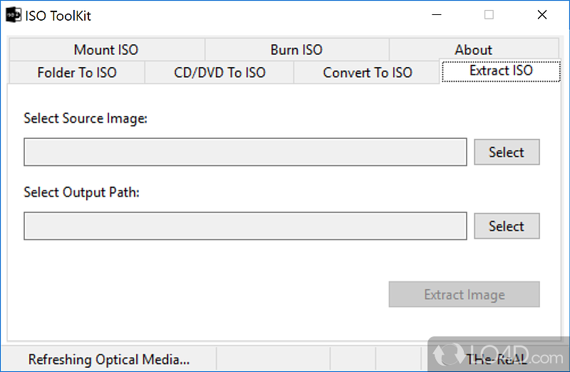 ISO Toolkit: User interface - Screenshot of ISO Toolkit