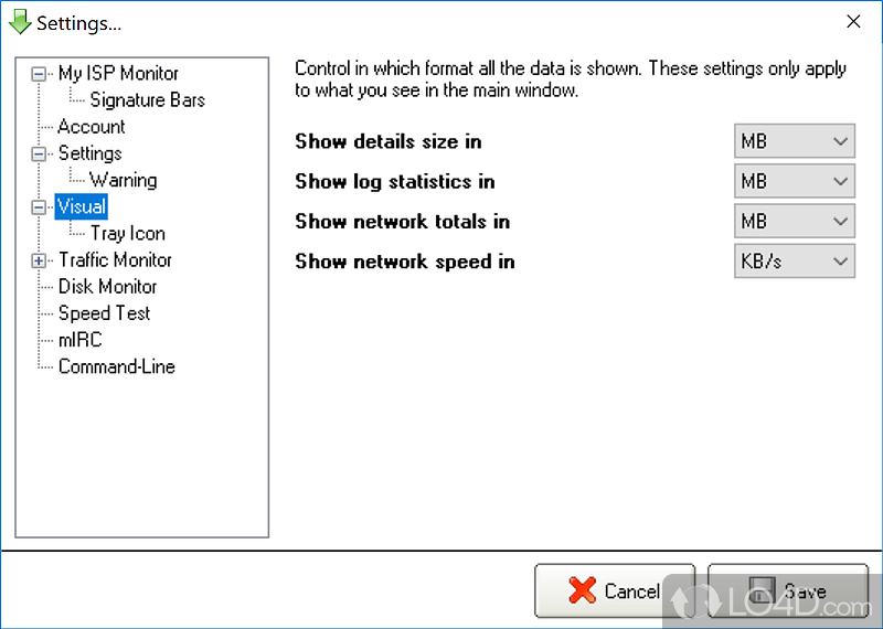 Tracks how much bandwidth you really use - Screenshot of ISP Monitor