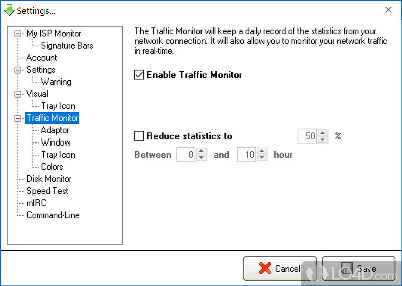 ISP Monitor: User interface - Screenshot of ISP Monitor