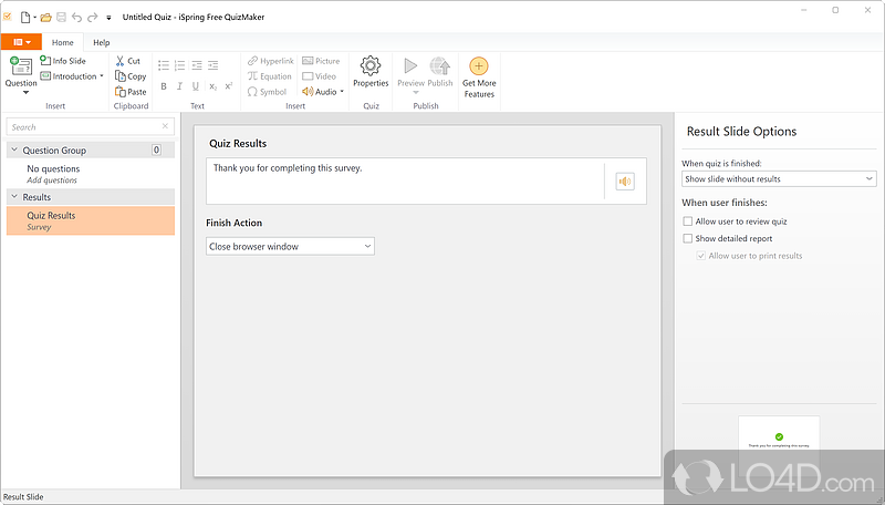 Microsoft Office needs to be installed - Screenshot of iSpring Free