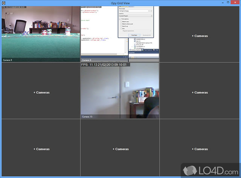 Webcam monitoring and surveillance - Screenshot of iSpy