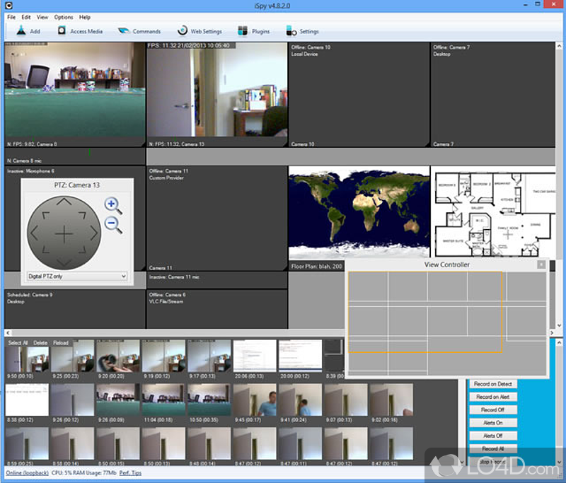 Free Open-Source Video Surveillance Software for Windows PC - Screenshot of iSpy